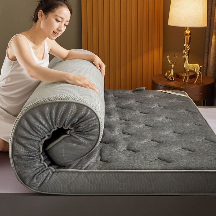 91家纺网 家纺一手货源 找家纺 欣罗兰 2022新款提花针织立体床垫 凹形灰-大床