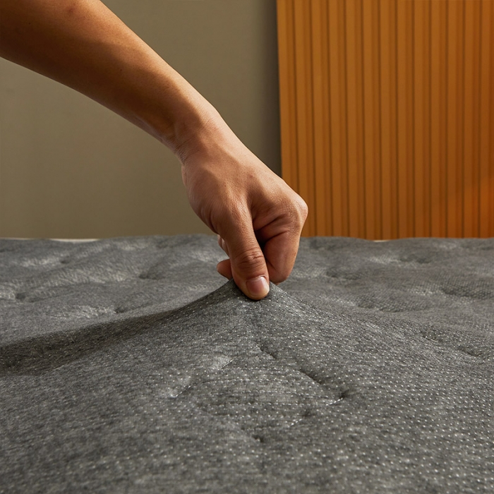 91家纺网 家纺一手货源 找家纺 欣罗兰 2022新款提花针织立体床垫 凹形灰-大床