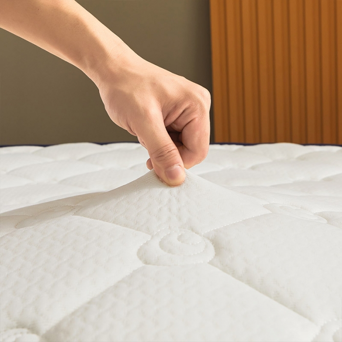 91家纺网 家纺一手货源 找家纺 欣罗兰 2022新款提花针织立体床垫 玫瑰白-大床