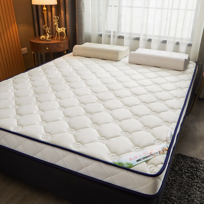 91家纺网 家纺一手货源 找家纺 欣罗兰 2022新款提花针织立体床垫 玫瑰白-大床