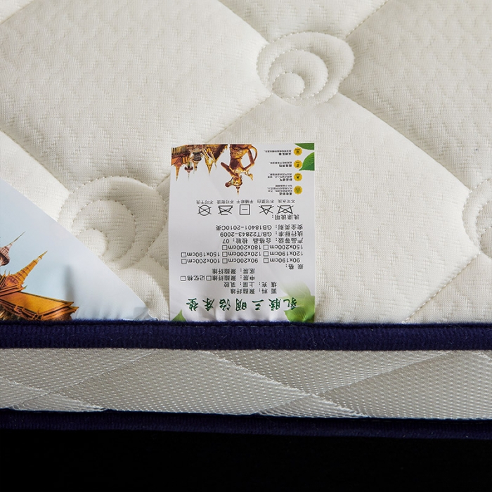 91家纺网 家纺一手货源 找家纺 欣罗兰 2022新款提花针织立体床垫 玫瑰白-大床