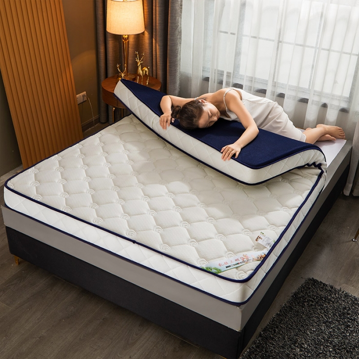 91家纺网 家纺一手货源 找家纺 欣罗兰 2022新款提花针织立体床垫 玫瑰白-大床