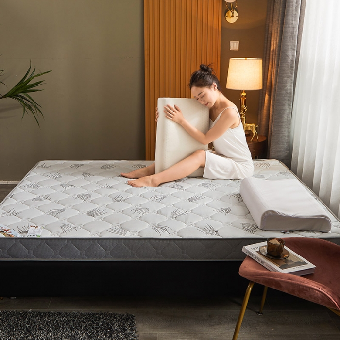 91家纺网 家纺一手货源 找家纺 欣罗兰 2022新款提花针织立体床垫 玫瑰-仙草白-大床