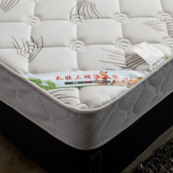 91家纺网 家纺一手货源 找家纺 欣罗兰 2022新款提花针织立体床垫 玫瑰-仙草白-大床