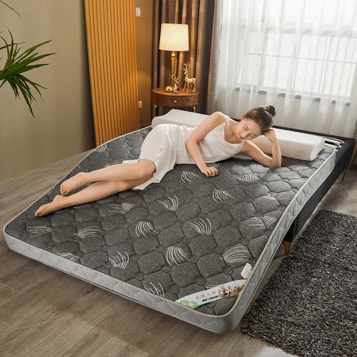 91家纺网 家纺一手货源 找家纺 欣罗兰 2022新款提花针织立体床垫 玫瑰-仙草灰-大床