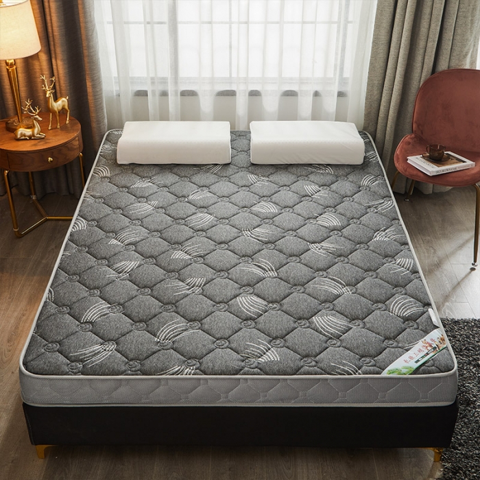 91家纺网 家纺一手货源 找家纺 欣罗兰 2022新款提花针织立体床垫 玫瑰-仙草灰-大床