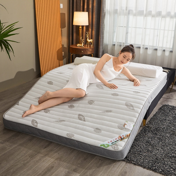 91家纺网 家纺一手货源 找家纺 欣罗兰 2022新款提花针织立体床垫 椰白-大床