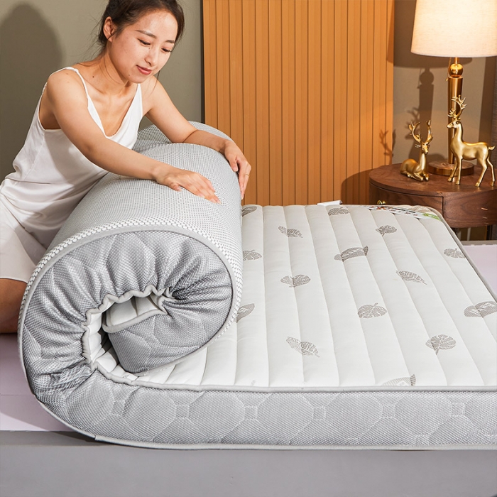 91家纺网 家纺一手货源 找家纺 欣罗兰 2022新款提花针织立体床垫 椰白-大床