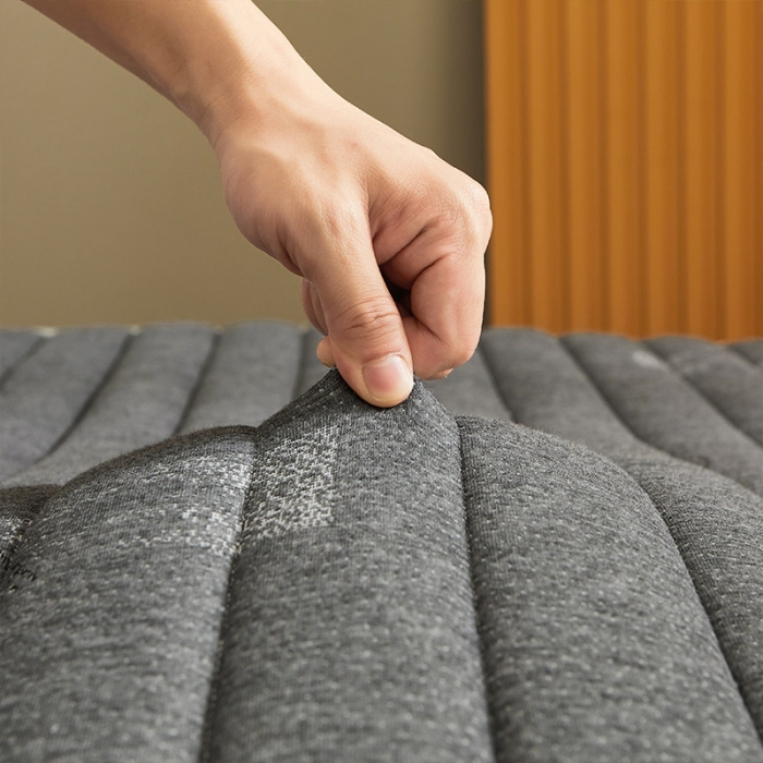 91家纺网 家纺一手货源 找家纺 欣罗兰 2022新款提花针织立体床垫 椰灰-大床