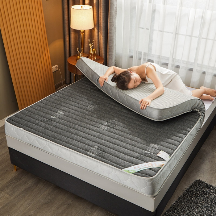 91家纺网 家纺一手货源 找家纺 欣罗兰 2022新款提花针织立体床垫 椰灰-大床