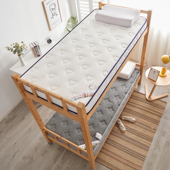 91家纺网 家纺一手货源 找家纺 欣罗兰 2022新款提花针织立体床垫 爱心白-学生床