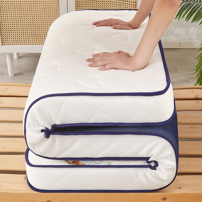 91家纺网 家纺一手货源 找家纺 欣罗兰 2022新款提花针织立体床垫 爱心白-学生床