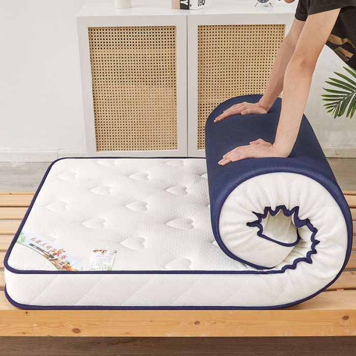 91家纺网 家纺一手货源 找家纺 欣罗兰 2022新款提花针织立体床垫 爱心白-学生床