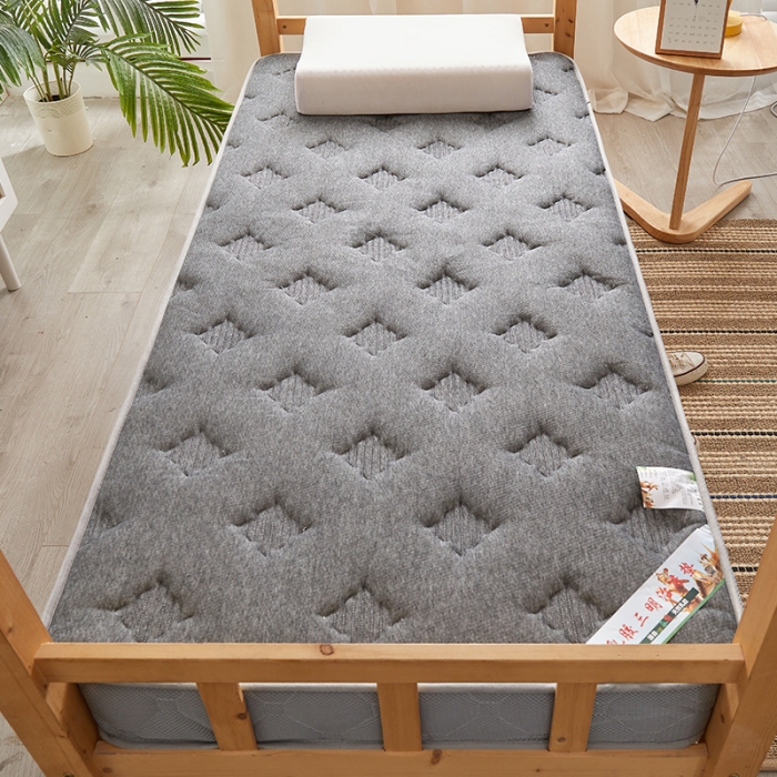 91家纺网 家纺一手货源 找家纺 欣罗兰 2022新款提花针织立体床垫 凹形灰-学生床