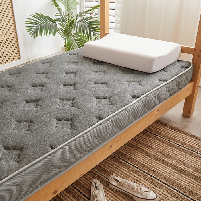 91家纺网 家纺一手货源 找家纺 欣罗兰 2022新款提花针织立体床垫 凹形灰-学生床