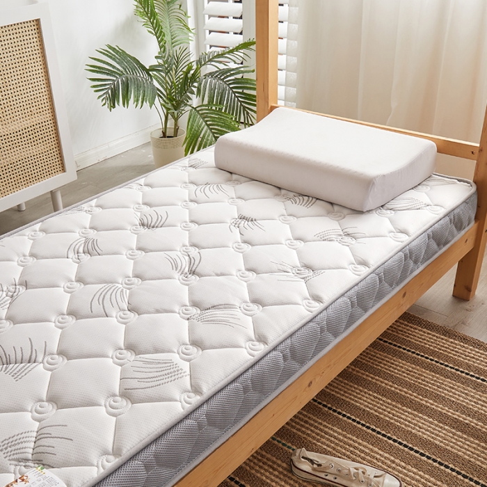 91家纺网 家纺一手货源 找家纺 欣罗兰 2022新款提花针织立体床垫玫瑰-仙草白-学生床