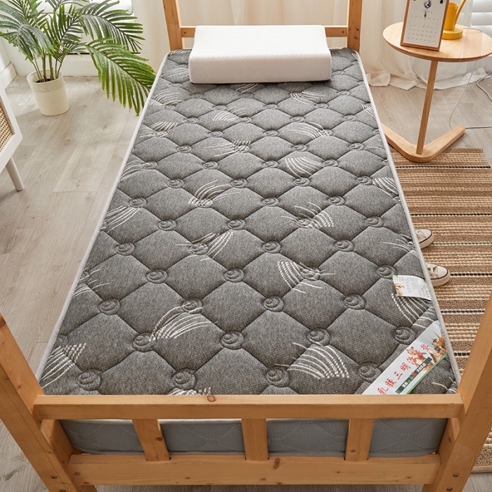 91家纺网 家纺一手货源 找家纺 欣罗兰2022新款提花针织立体床垫 玫瑰-仙草灰-学生床