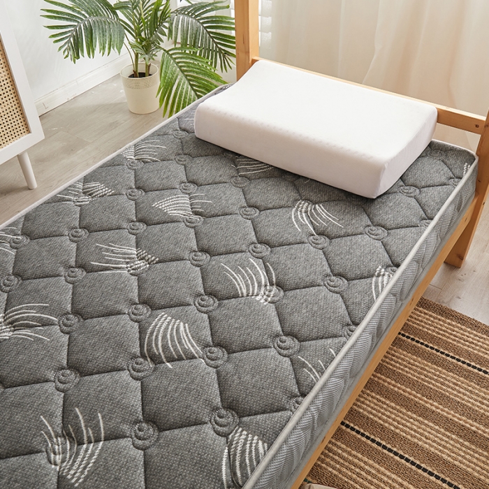 91家纺网 家纺一手货源 找家纺 欣罗兰2022新款提花针织立体床垫 玫瑰-仙草灰-学生床