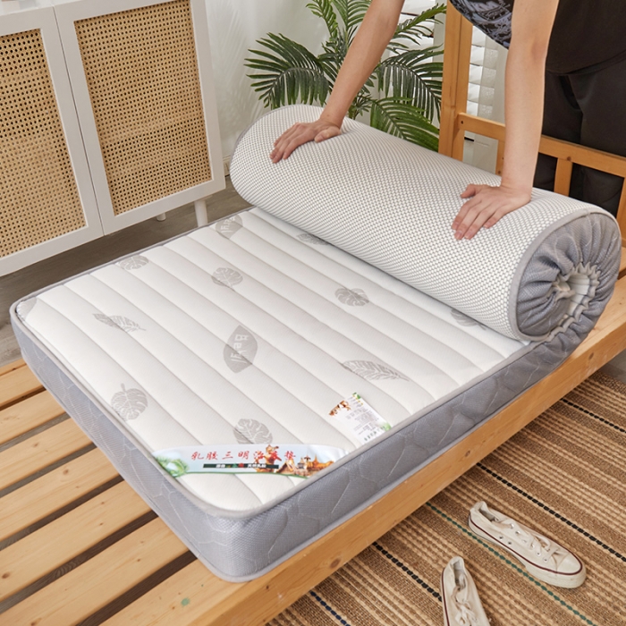 91家纺网 家纺一手货源 找家纺 欣罗兰 2022新款提花针织立体床垫 椰白-学生床