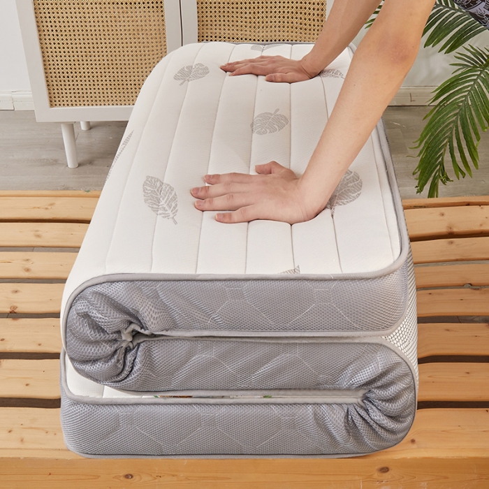 91家纺网 家纺一手货源 找家纺 欣罗兰 2022新款提花针织立体床垫 椰白-学生床