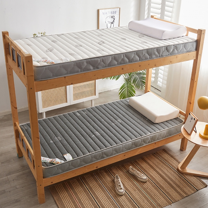 91家纺网 家纺一手货源 找家纺 欣罗兰 2022新款提花针织立体床垫 椰灰-学生床