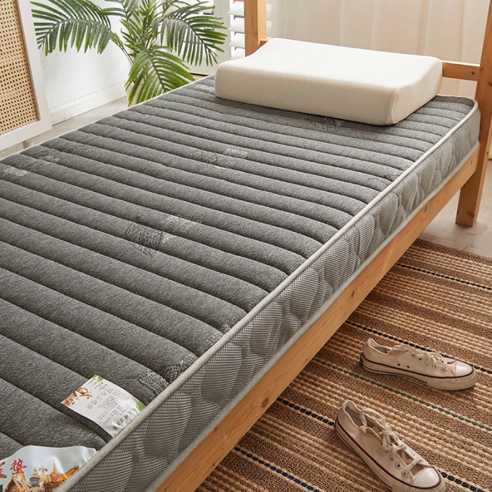 91家纺网 家纺一手货源 找家纺 欣罗兰 2022新款提花针织立体床垫 椰灰-学生床