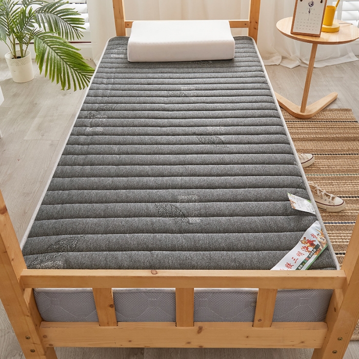 91家纺网 家纺一手货源 找家纺 欣罗兰 2022新款提花针织立体床垫 椰灰-学生床