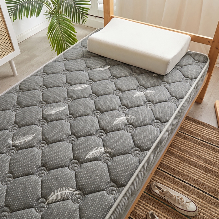 91家纺网 家纺一手货源 找家纺 欣罗兰 2022新款提花针织立体床垫 玫瑰-凤羽-学生床