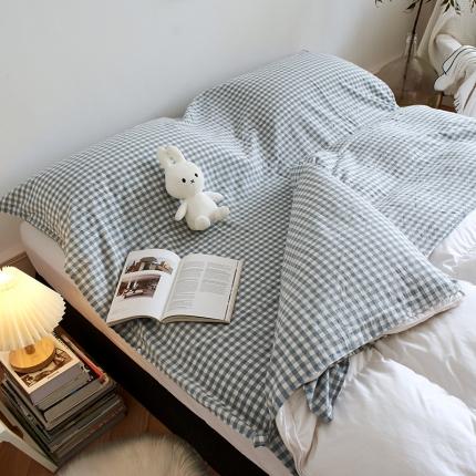无印色织全棉水洗棉酒店隔脏睡袋便携式出差旅游行单双人床单被套