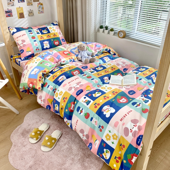 91家纺网 家纺一手货源 找家纺 （总）曼之夏 2022新款全棉13372学生三件套