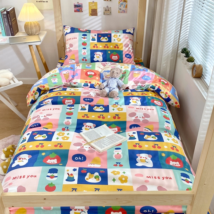 91家纺网 家纺一手货源 找家纺 （总）曼之夏 2022新款全棉13372学生三件套