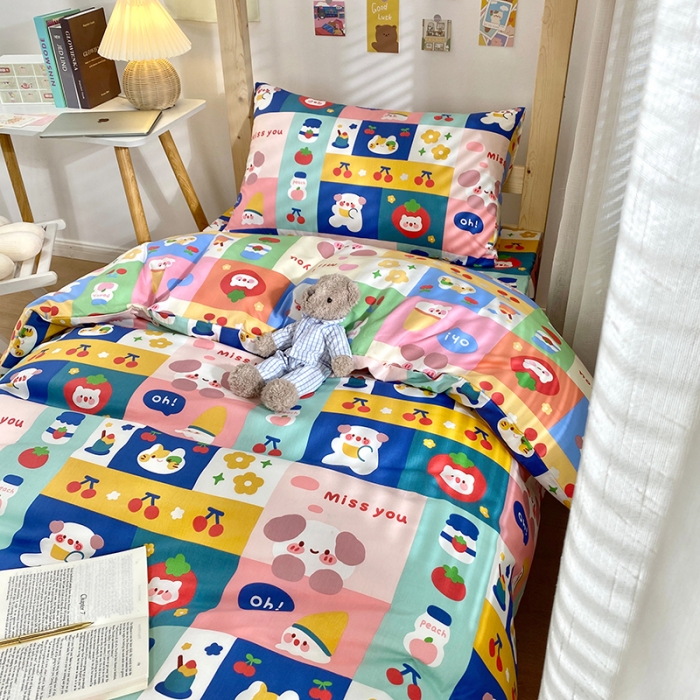 91家纺网 家纺一手货源 找家纺 （总）曼之夏 2022新款全棉13372学生三件套