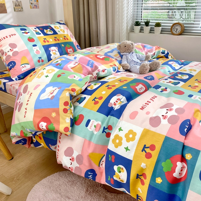 91家纺网 家纺一手货源 找家纺 （总）曼之夏 2022新款全棉13372学生三件套