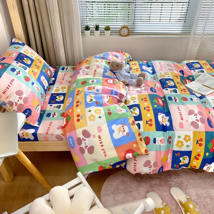 91家纺网 家纺一手货源 找家纺 （总）曼之夏 2022新款全棉13372学生三件套