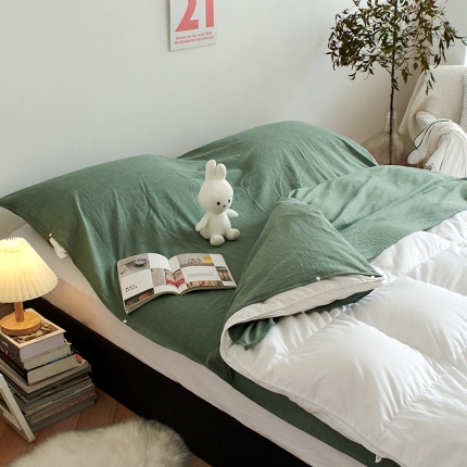 91家纺网 家纺一手货源 找家纺 无印色织纯棉睡袋水洗棉酒店隔脏便携式出差旅游旅行行单双人被套
