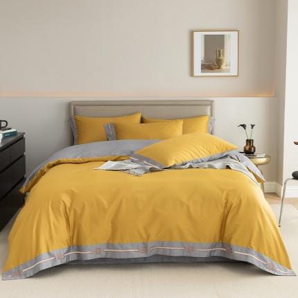 91家纺网 家纺一手货源 找家纺 （总）瑞驰100支澳棉长绒棉刺绣四件套爱德拉系列