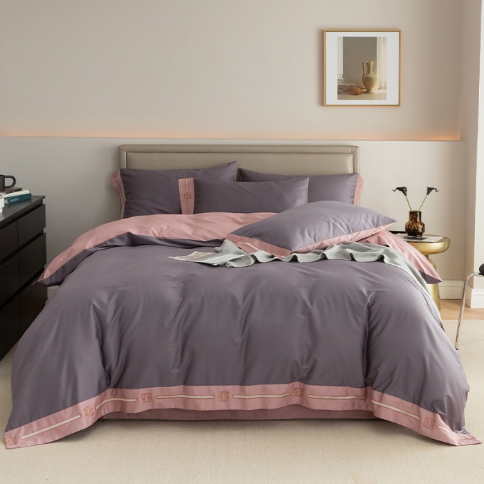 91家纺网 家纺一手货源 找家纺 （总）瑞驰100支澳棉长绒棉刺绣四件套爱德拉系列