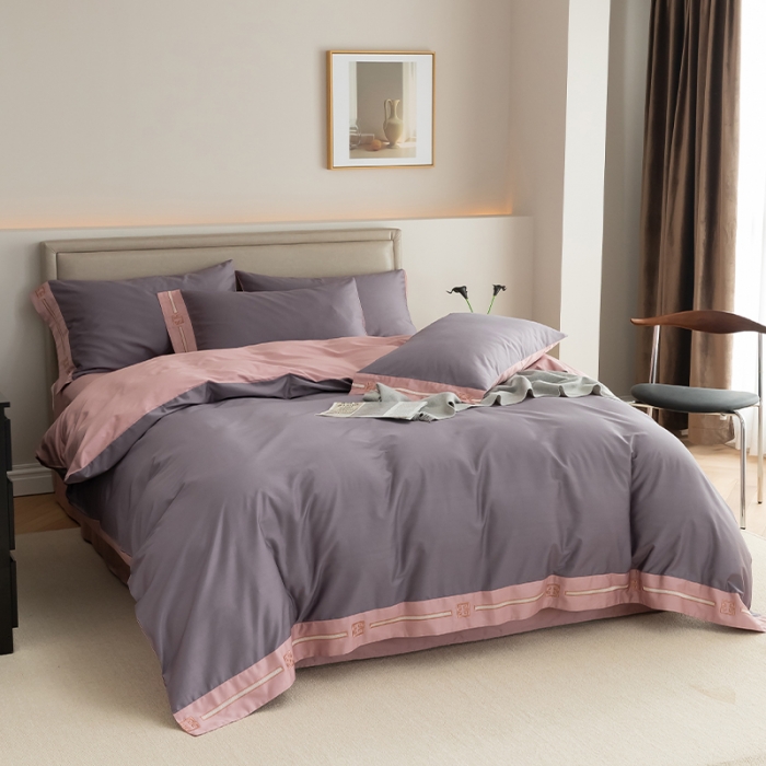 91家纺网 家纺一手货源 找家纺 （总）瑞驰100支澳棉长绒棉刺绣四件套爱德拉系列