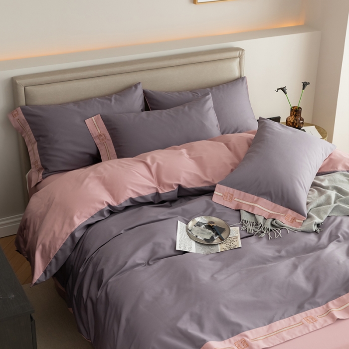 91家纺网 家纺一手货源 找家纺 （总）瑞驰100支澳棉长绒棉刺绣四件套爱德拉系列