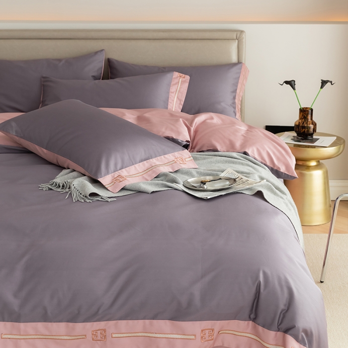 91家纺网 家纺一手货源 找家纺 （总）瑞驰100支澳棉长绒棉刺绣四件套爱德拉系列