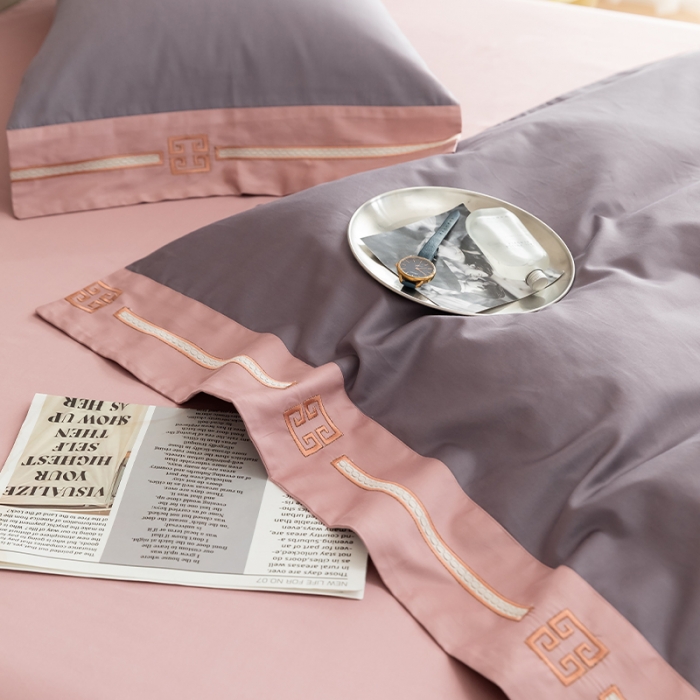 91家纺网 家纺一手货源 找家纺 （总）瑞驰100支澳棉长绒棉刺绣四件套爱德拉系列