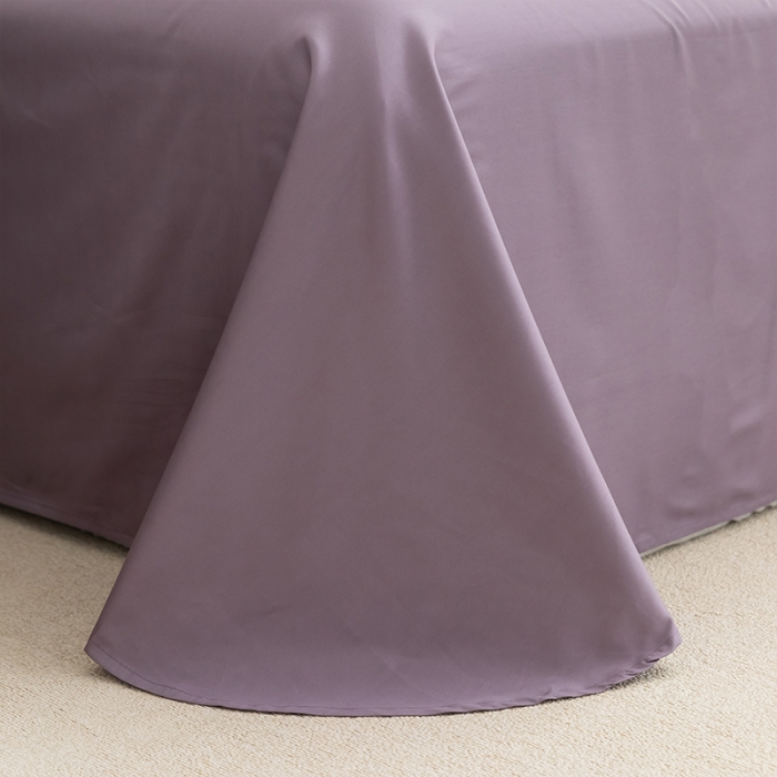 91家纺网 家纺一手货源 找家纺 瑞驰100支澳棉长绒棉刺绣四件套爱德拉系列 豆沙红+优雅紫