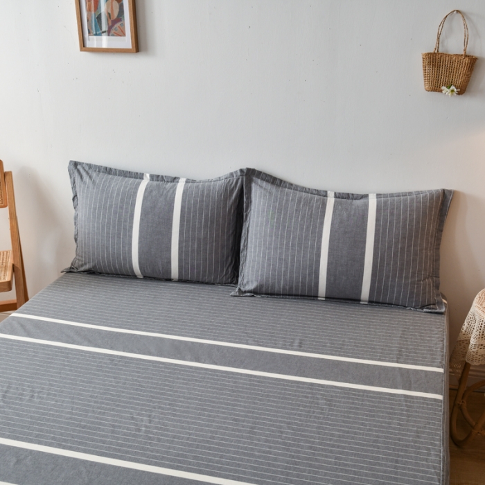 91家纺网 家纺一手货源 找家纺 床笠人家 2023新款全棉水洗棉防水床笠 巴洛克-灰