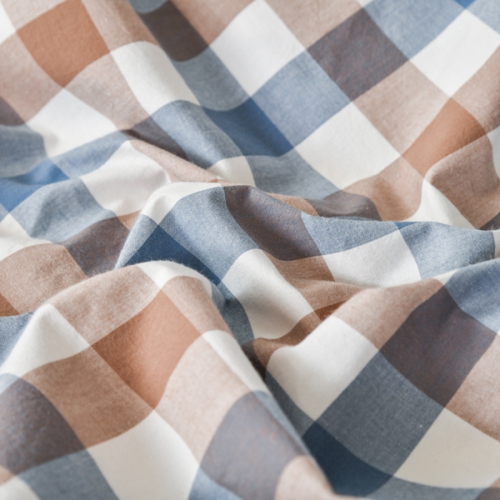 91家纺网 家纺一手货源 找家纺 床笠人家 2023新款全棉水洗棉防水床笠 蓝格