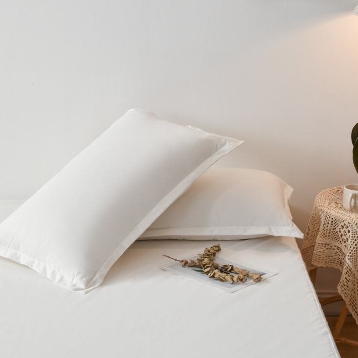 91家纺网 家纺一手货源 找家纺 床笠人家 2023新款全棉水洗棉防水床笠 雪山白