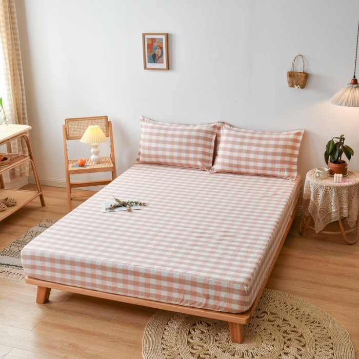 91家纺网 家纺一手货源 找家纺 床笠人家 2023新款全棉水洗棉防水床笠 玉格