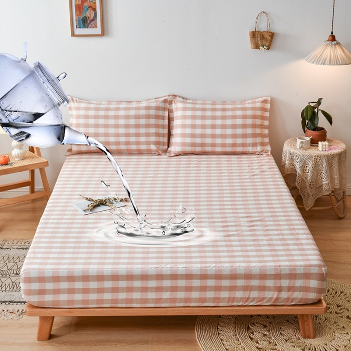 91家纺网 家纺一手货源 找家纺 床笠人家 2023新款全棉水洗棉防水床笠 玉格