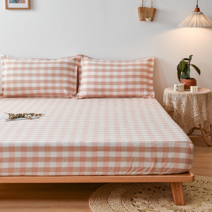 91家纺网 家纺一手货源 找家纺 床笠人家 2023新款全棉水洗棉防水床笠 玉格