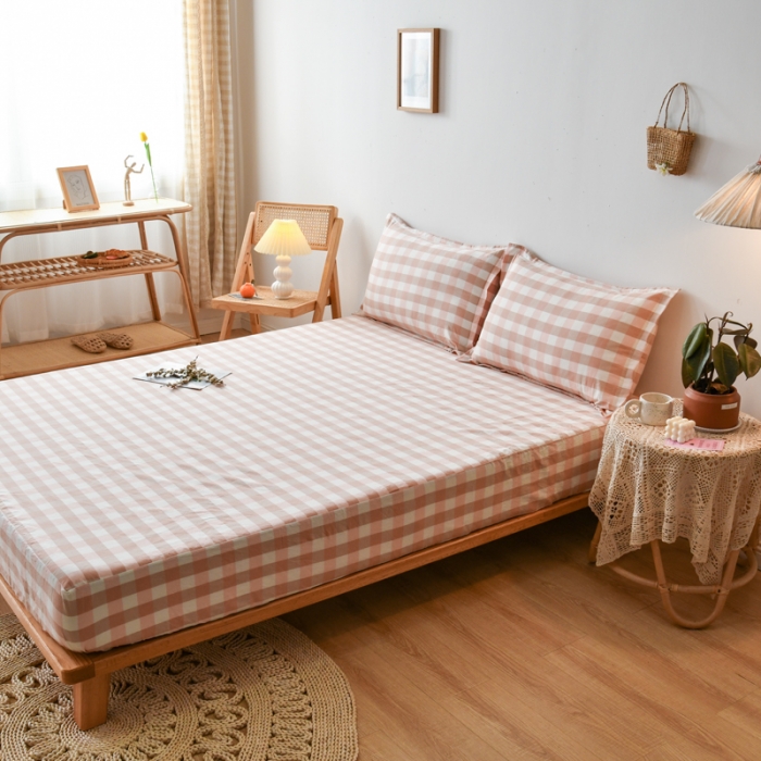 91家纺网 家纺一手货源 找家纺 床笠人家 2023新款全棉水洗棉防水床笠 玉格