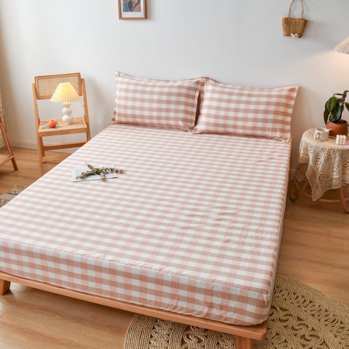 91家纺网 家纺一手货源 找家纺 床笠人家 2023新款全棉水洗棉防水床笠 玉格